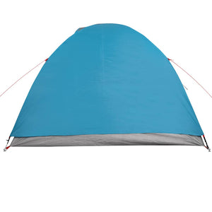 Tenda da Campeggio a Cupola per 4 Persone Blu Impermeabile 94336
