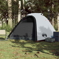 Tenda Campeggio a Cupola 4 Persone Bianca Tessuto Impermeabile 94338