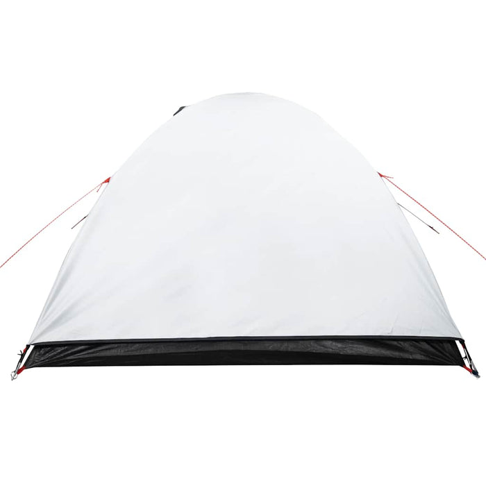 Tenda Campeggio a Cupola 4 Persone Bianca Tessuto Impermeabile 94338