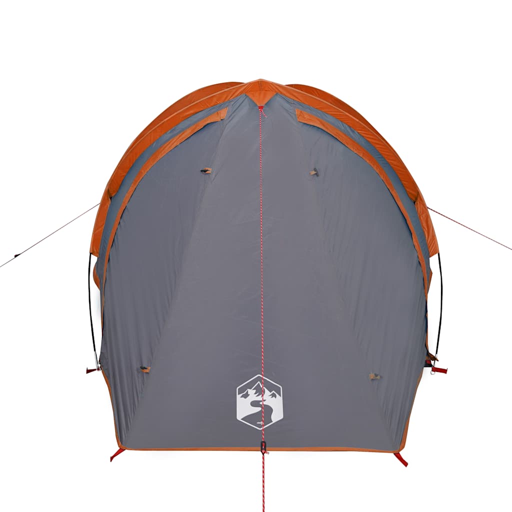 Tenda da Campeggio a Cupola 2 Persone Grigio e Arancione 94341