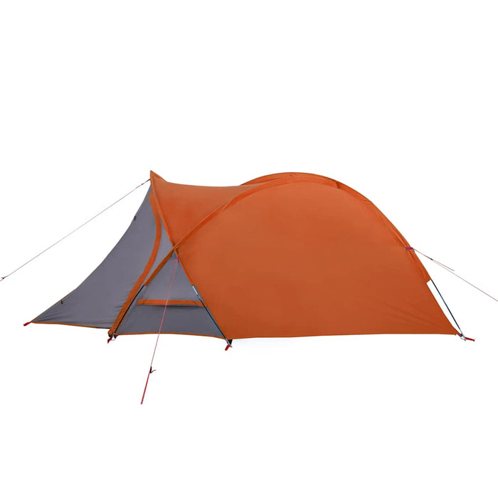 Tenda da Campeggio a Cupola 2 Persone Grigio e Arancione 94341