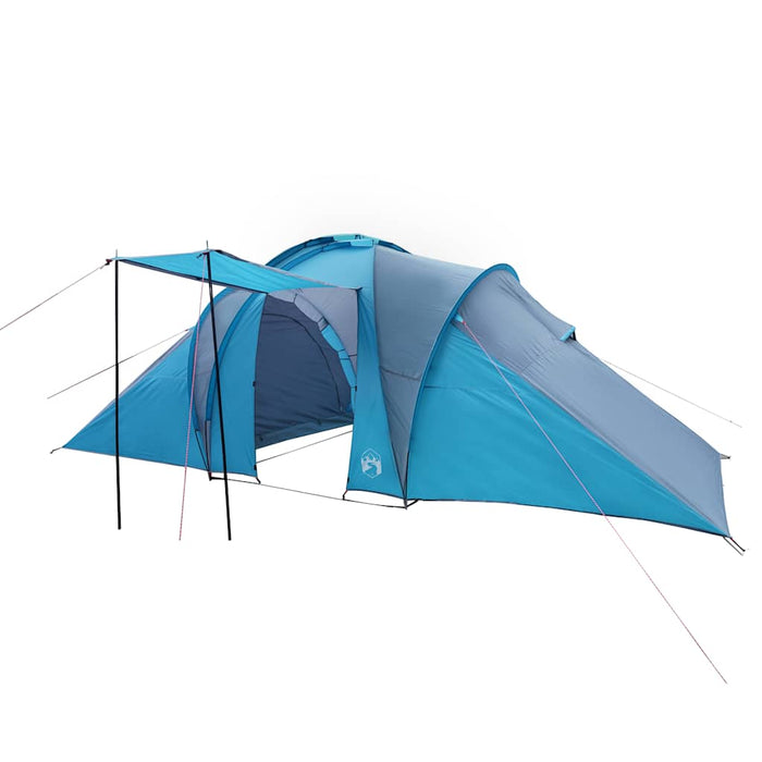 Tenda da Campeggio a Cupola per 4 Persone Blu Impermeabile 94344