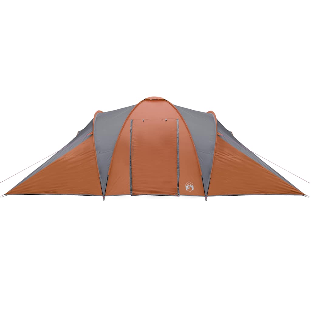 Tenda da Campeggio a Cupola 6 Persone Grigio e Arancione 94345