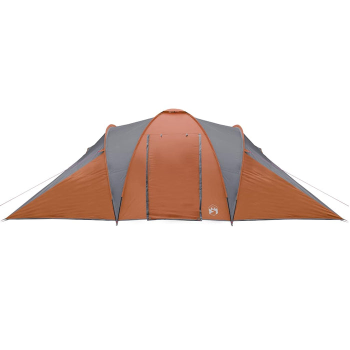 Tenda da Campeggio a Cupola 6 Persone Grigio e Arancione 94345