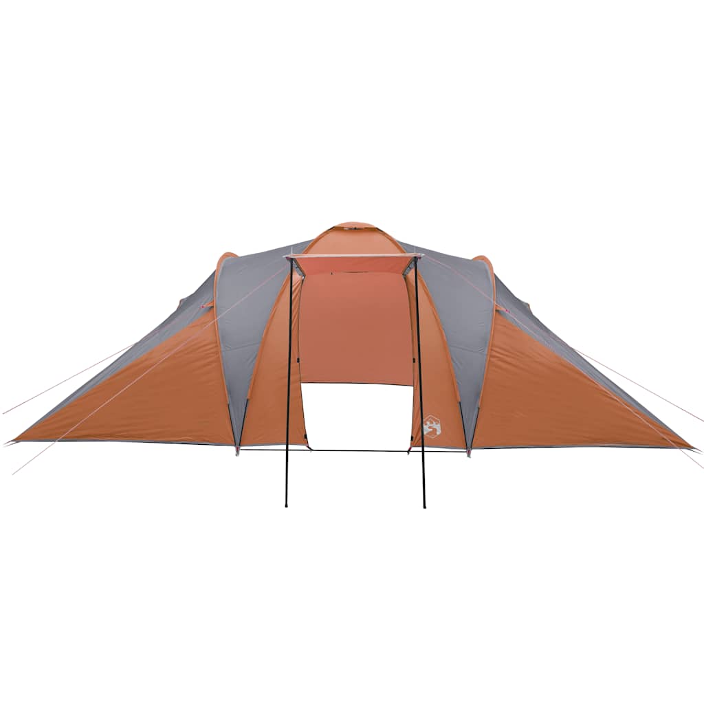 Tenda da Campeggio a Cupola 6 Persone Grigio e Arancione 94345