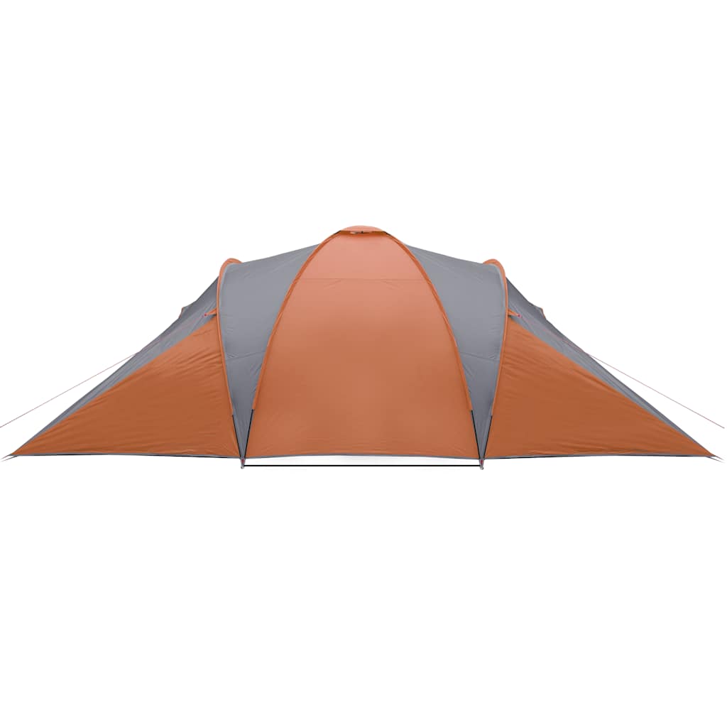 Tenda da Campeggio a Cupola 6 Persone Grigio e Arancione 94345