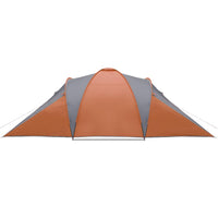 Tenda da Campeggio a Cupola 6 Persone Grigio e Arancione 94345