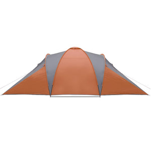 Tenda da Campeggio a Cupola 6 Persone Grigio e Arancione 94345