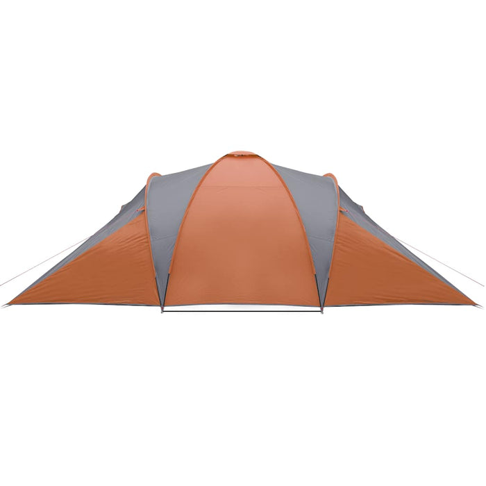Tenda da Campeggio a Cupola 6 Persone Grigio e Arancione 94345