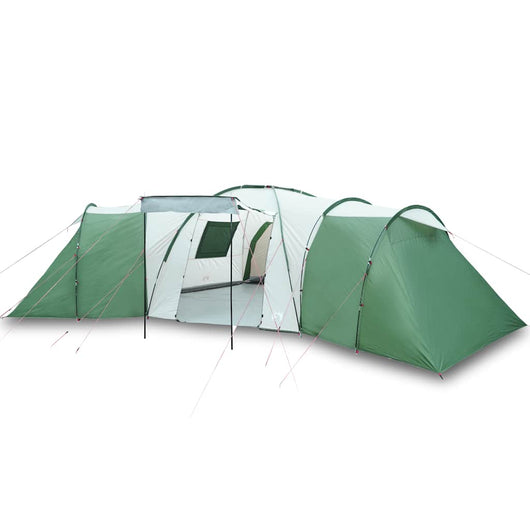 Tenda da Campeggio a Cupola per 12 Persone Verde Impermeabile 94346