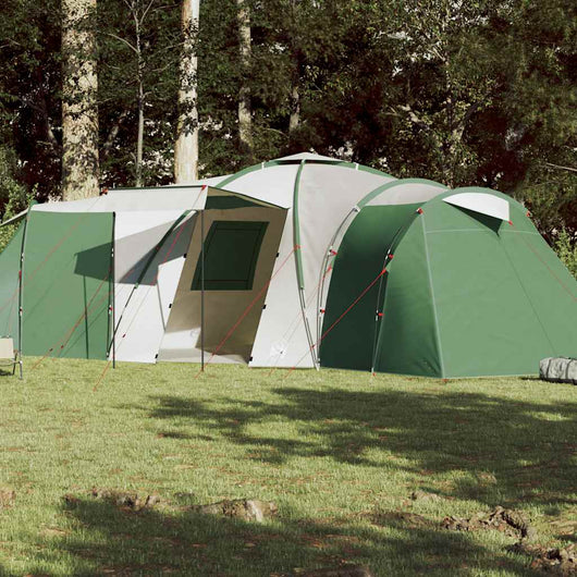 Tenda da Campeggio a Cupola per 12 Persone Verde Impermeabile 94346