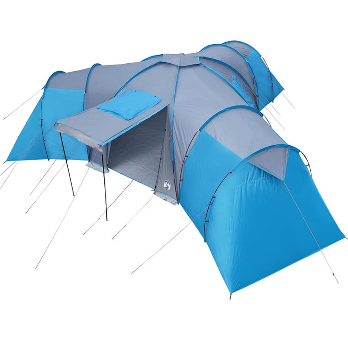 Tenda da Campeggio a Cupola per 12 Persone Blu Impermeabile