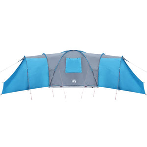 Tenda da Campeggio a Cupola per 12 Persone Blu Impermeabile
