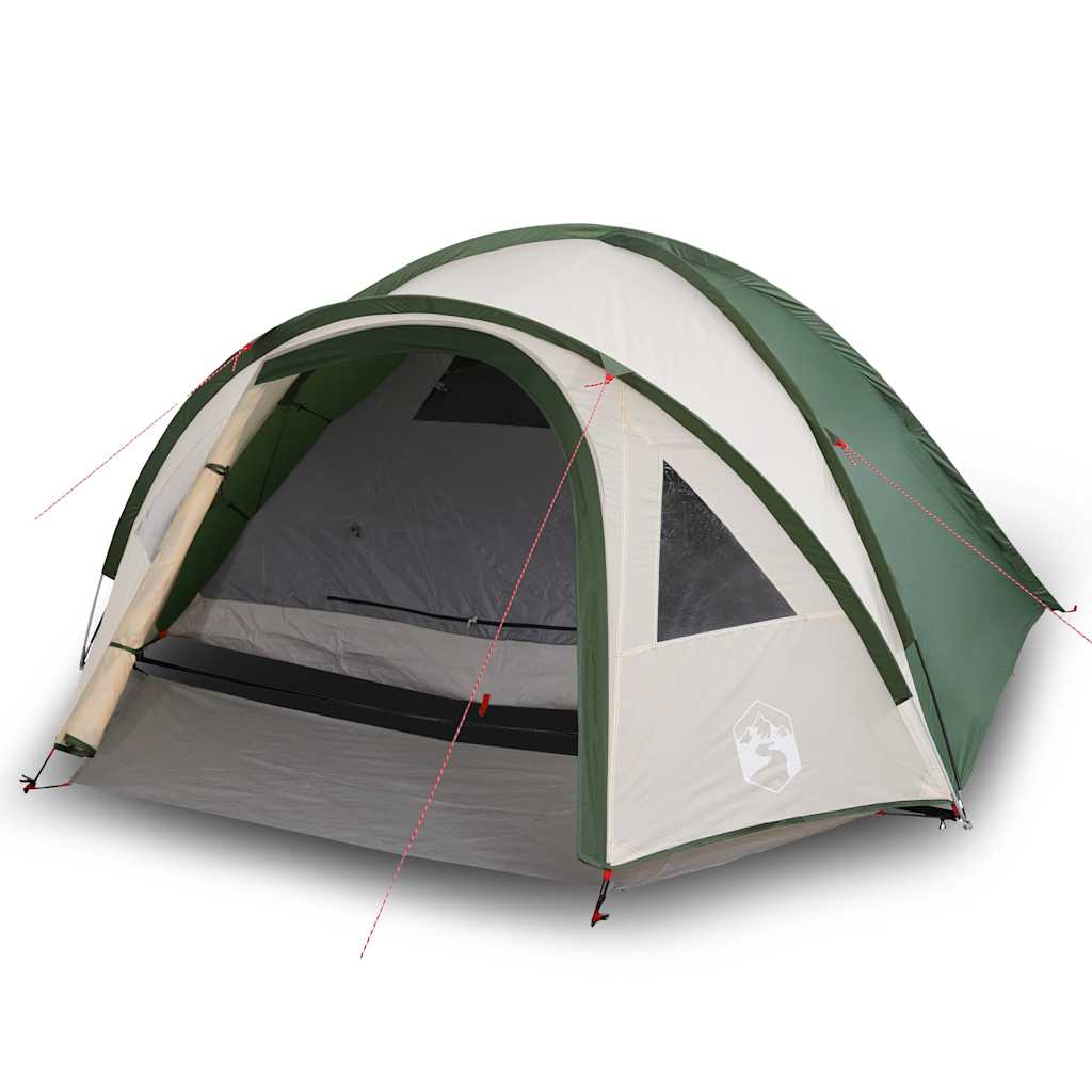 Tenda da Campeggio a Cupola per 4 Persone Verde Impermeabile 94349