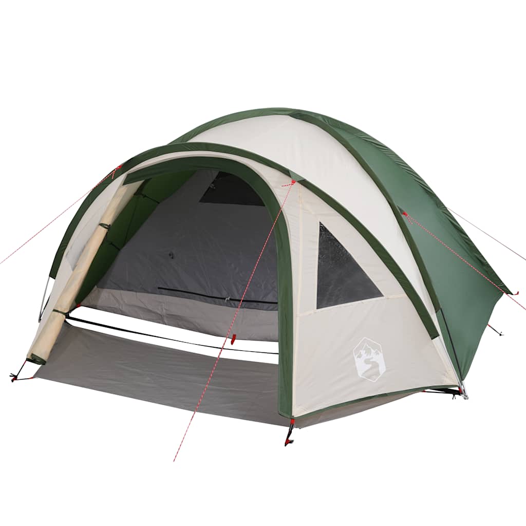 Tenda da Campeggio a Cupola per 4 Persone Verde Impermeabile 94349