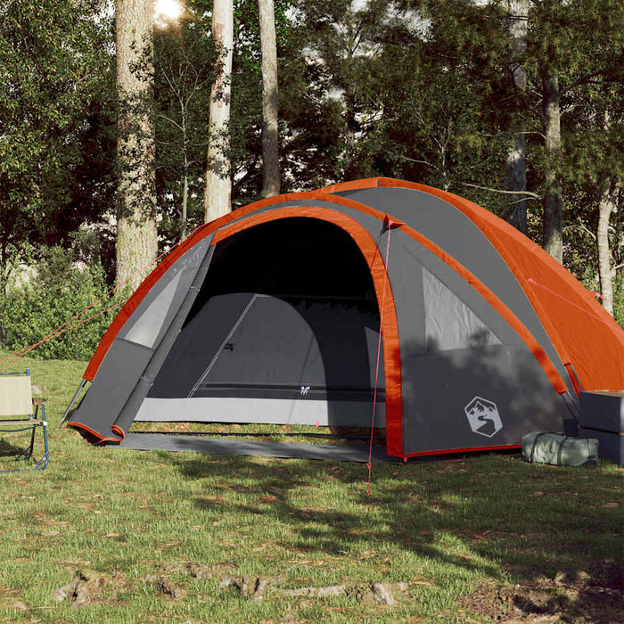 Tenda da Campeggio a Cupola 4 Persone Arancione Impermeabile 94351