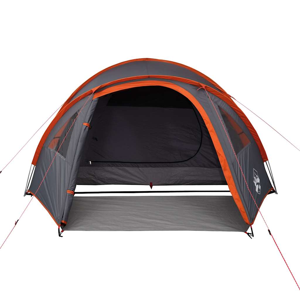 Tenda da Campeggio a Cupola 4 Persone Arancione Impermeabile 94351
