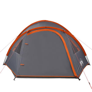 Tenda da Campeggio a Cupola 4 Persone Arancione Impermeabile 94351