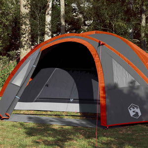Tenda da Campeggio a Cupola 4 Persone Arancione Impermeabile 94351