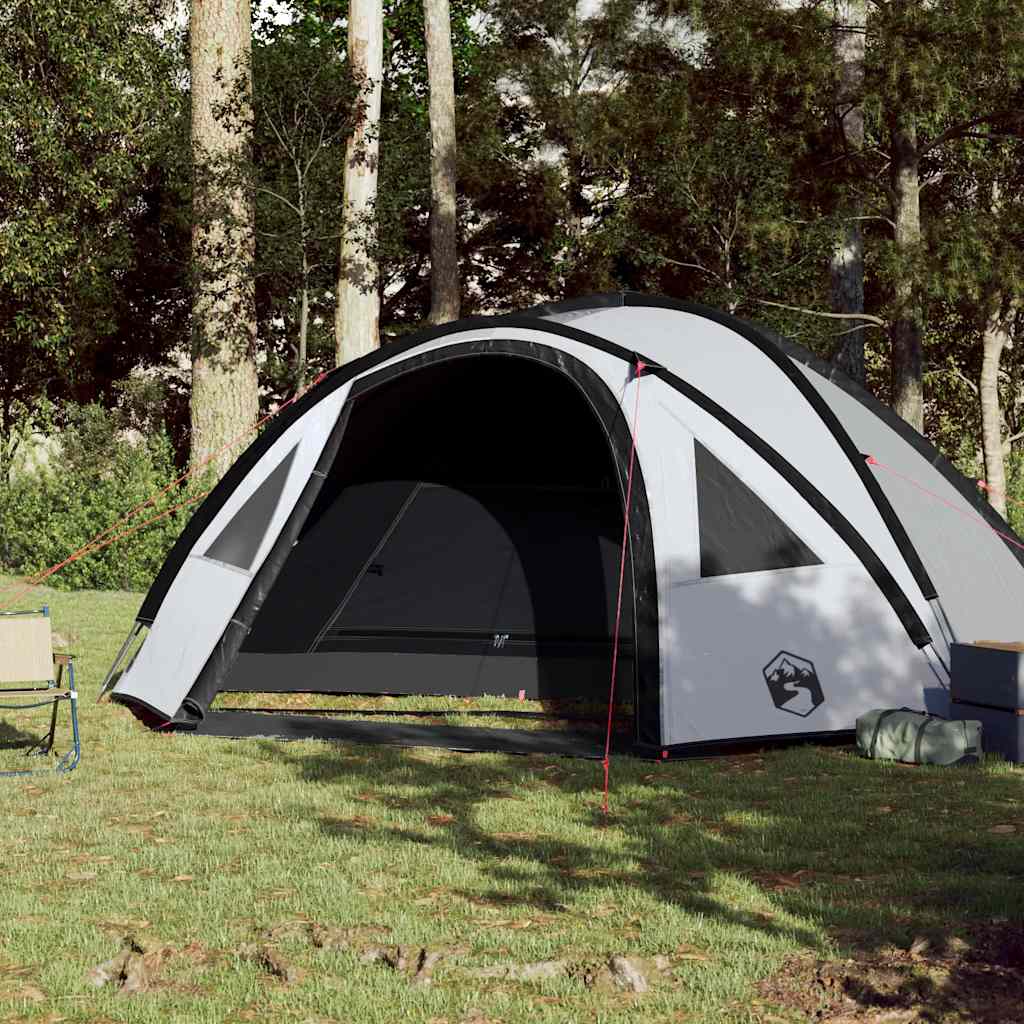 Tenda Campeggio a Cupola 4 Persone Bianca Tessuto Impermeabile 94352