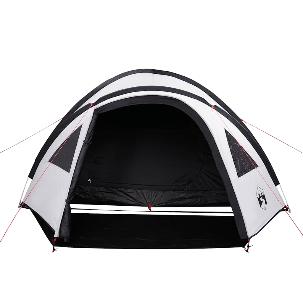 Tenda Campeggio a Cupola 4 Persone Bianca Tessuto Impermeabile 94352