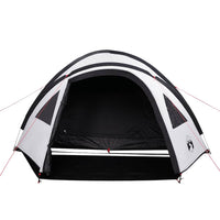 Tenda Campeggio a Cupola 4 Persone Bianca Tessuto Impermeabile 94352