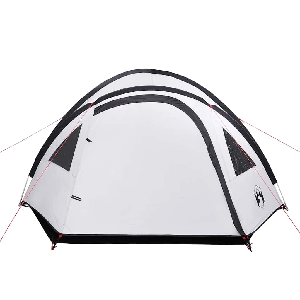 Tenda Campeggio a Cupola 4 Persone Bianca Tessuto Impermeabile 94352