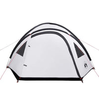 Tenda Campeggio a Cupola 4 Persone Bianca Tessuto Impermeabile 94352