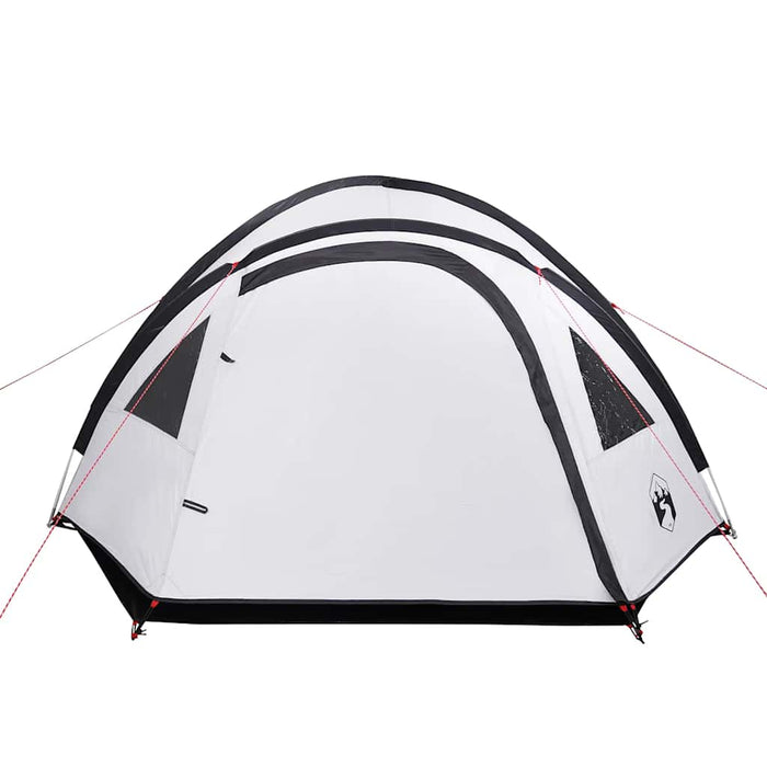 Tenda Campeggio a Cupola 4 Persone Bianca Tessuto Impermeabile 94352