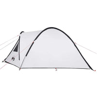 Tenda Campeggio a Cupola 4 Persone Bianca Tessuto Impermeabile 94352