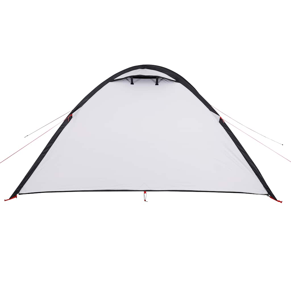 Tenda Campeggio a Cupola 4 Persone Bianca Tessuto Impermeabile 94352