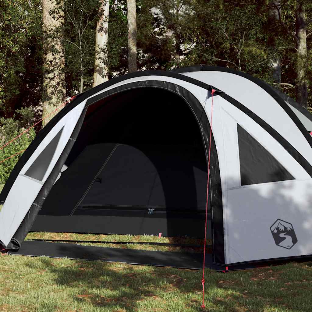 Tenda Campeggio a Cupola 4 Persone Bianca Tessuto Impermeabile 94352