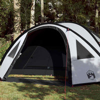 Tenda Campeggio a Cupola 4 Persone Bianca Tessuto Impermeabile 94352