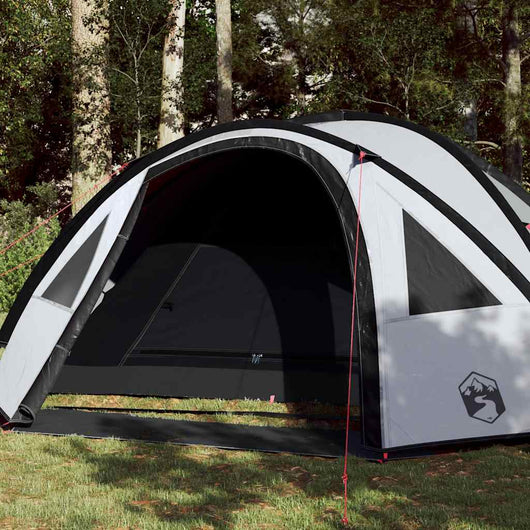 Tenda Campeggio a Cupola 4 Persone Bianca Tessuto Impermeabile 94352