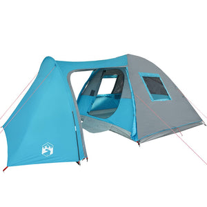 Tenda da Campeggio a Cupola per 4 Persone Blu Impermeabile 94354