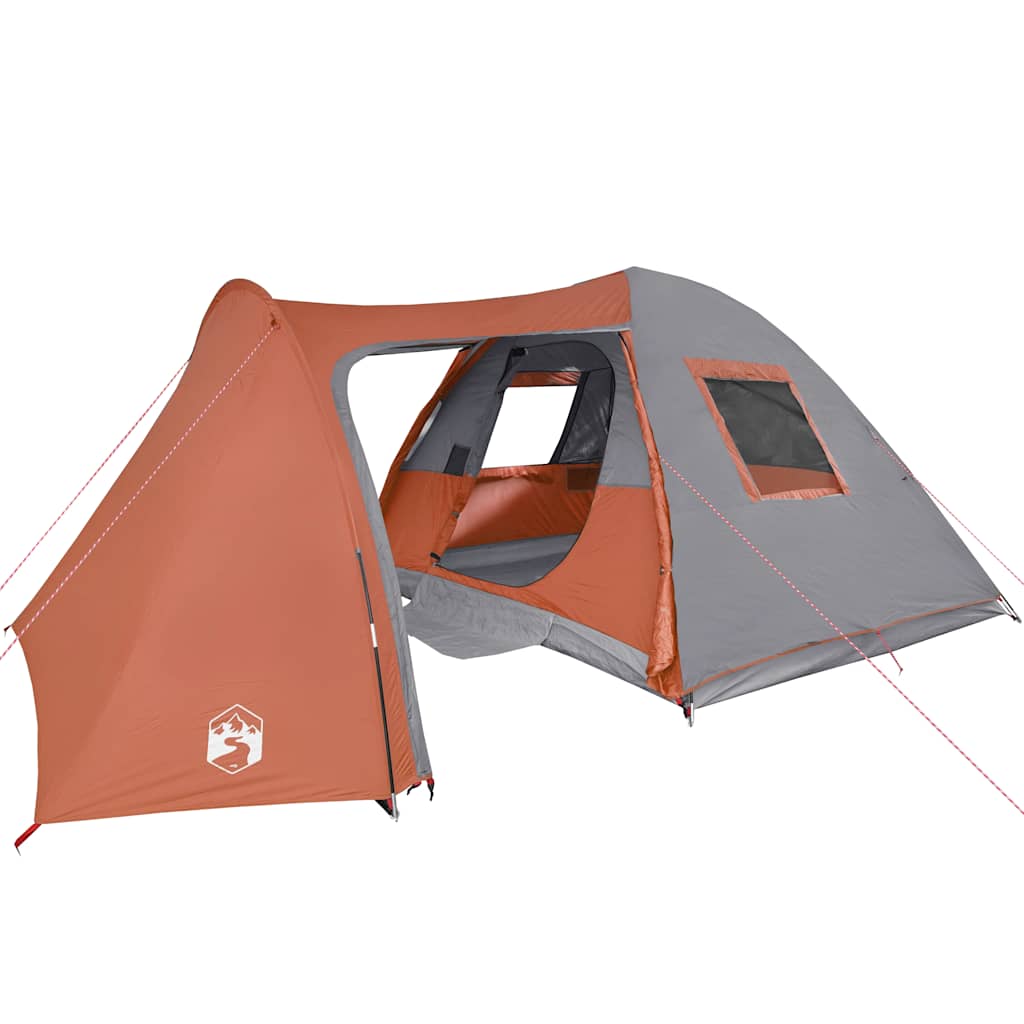 Tenda Familiare a Cupola 6 Persone Arancione Impermeabile 94355