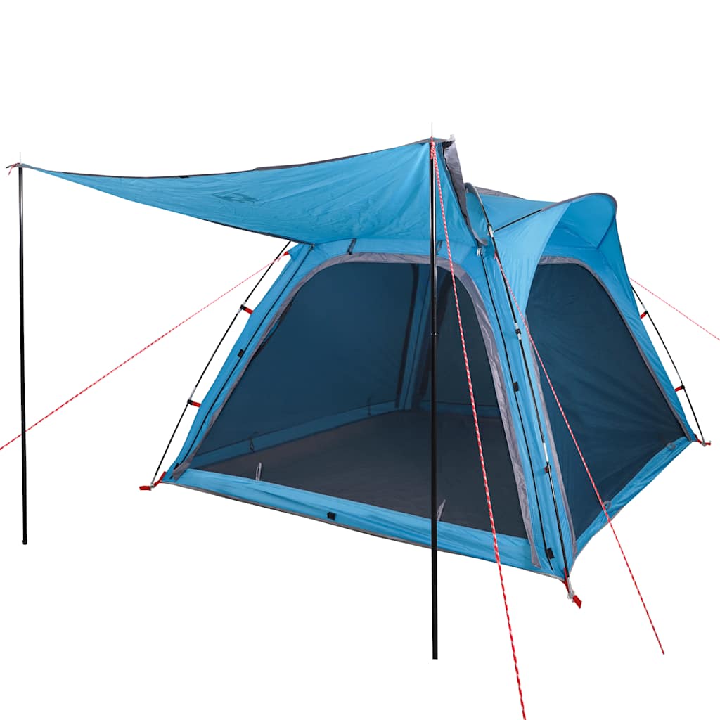 Tenda Campeggio 4 Persone Blu Rilascio Rapido Impermeabile 94357
