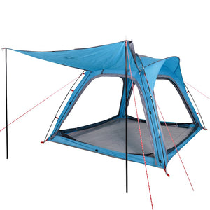 Tenda Campeggio 4 Persone Blu Rilascio Rapido Impermeabile 94357