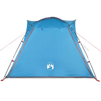 Tenda Campeggio 4 Persone Blu Rilascio Rapido Impermeabile 94357