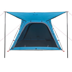 Tenda Campeggio 4 Persone Blu Rilascio Rapido Impermeabile 94357