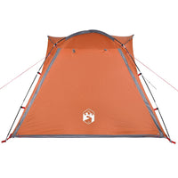 Tenda Campeggio 4 Persone Grigio e Arancione Impermeabile 94358