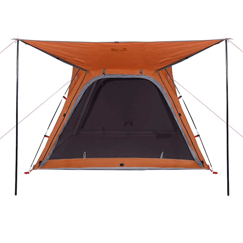 Tenda Campeggio 4 Persone Grigio e Arancione Impermeabile 94358