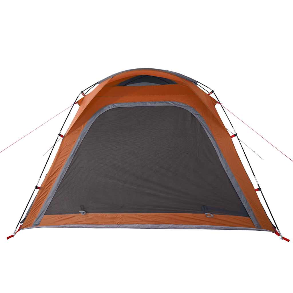 Tenda Campeggio 4 Persone Grigio e Arancione Impermeabile 94358