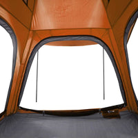 Tenda Campeggio 4 Persone Grigio e Arancione Impermeabile