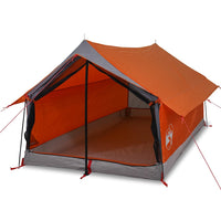 Tenda da Campeggio 2 Persone Grigio e Arancione Impermeabile 94361