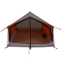 Tenda da Campeggio 2 Persone Grigio e Arancione Impermeabile 94361