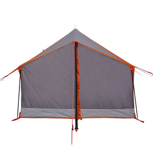 Tenda da Campeggio 2 Persone Grigio e Arancione Impermeabile 94361