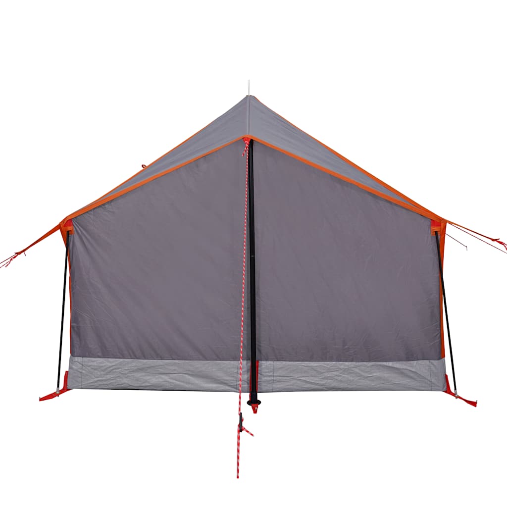 Tenda da Campeggio 2 Persone Grigio e Arancione Impermeabile 94361