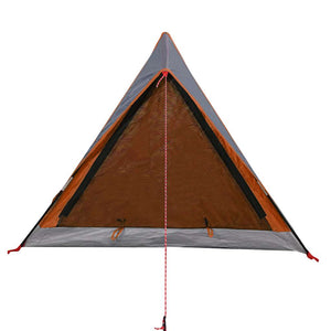 Tenda da Campeggio 2 Persone Grigio e Arancione Impermeabile 94364