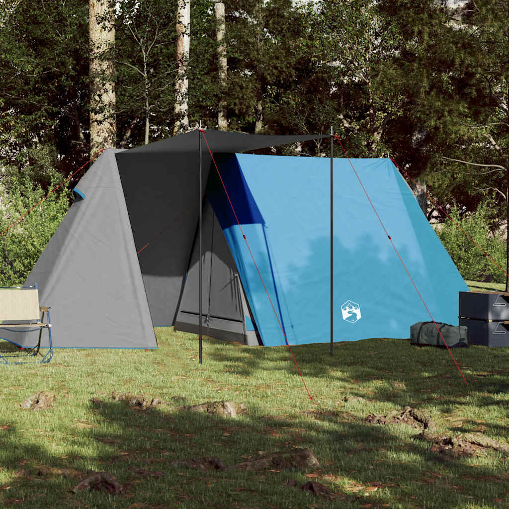 Tenda da Campeggio per 3 Persone Blu Impermeabile